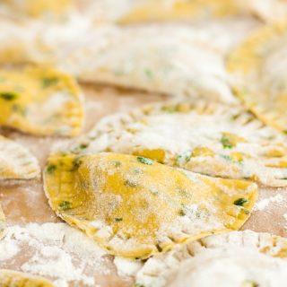 Bärlauch Ravioli in Zitronen Butter